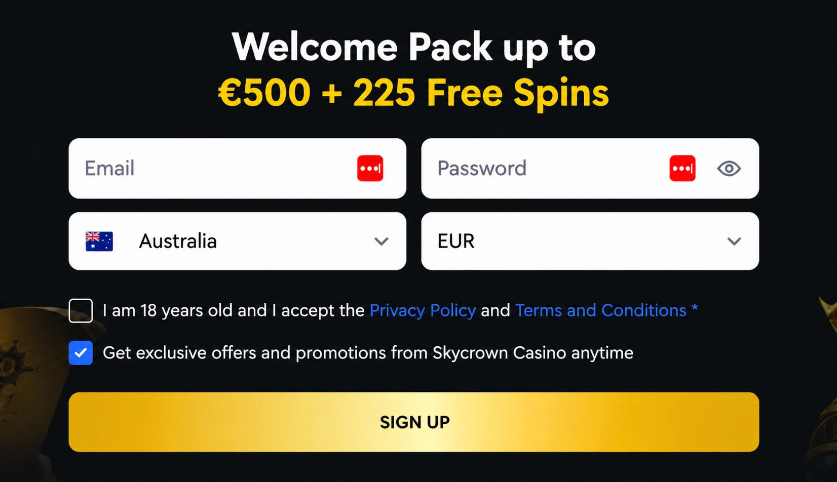 Sky Crown Online Casino mobile security features